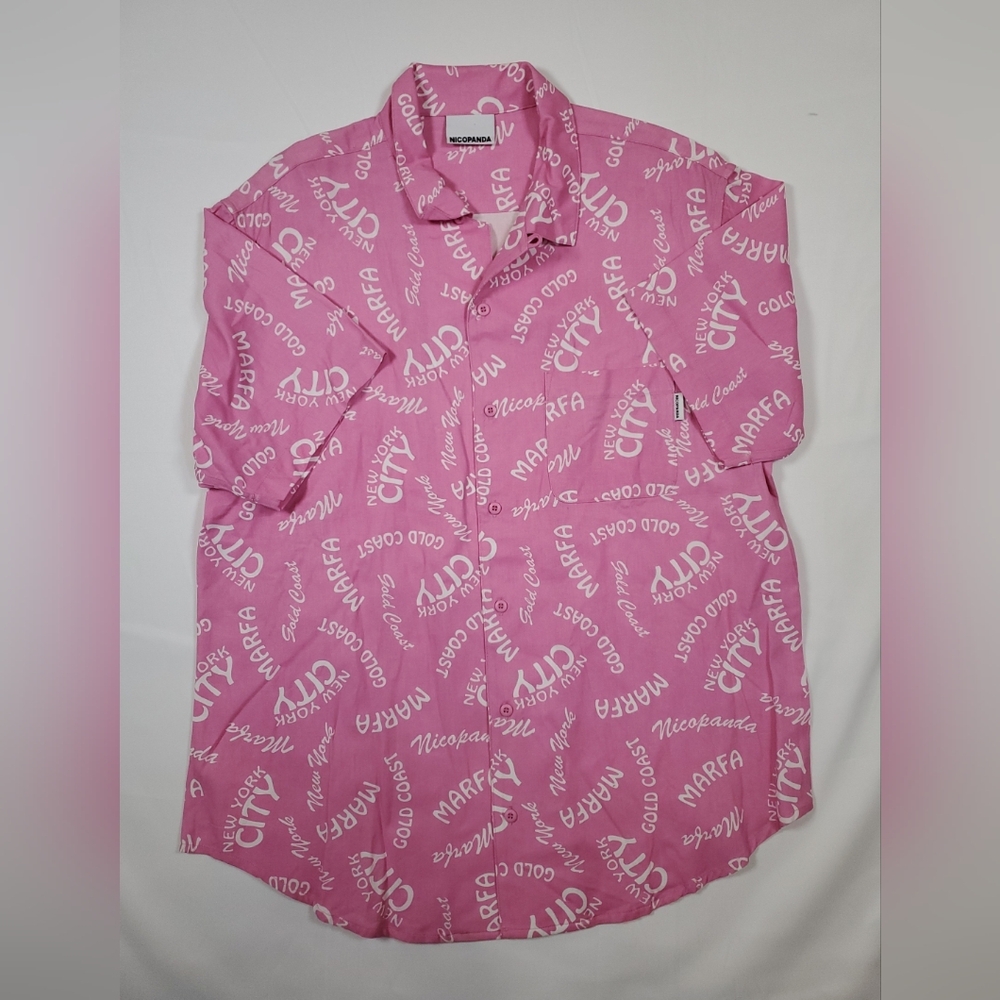 Nicopanda shortsleeve pink womens shirt